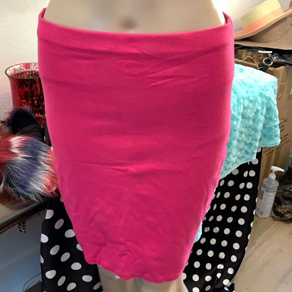Express Tricot Hot Pink Mini Stretch Skirt Size L JR